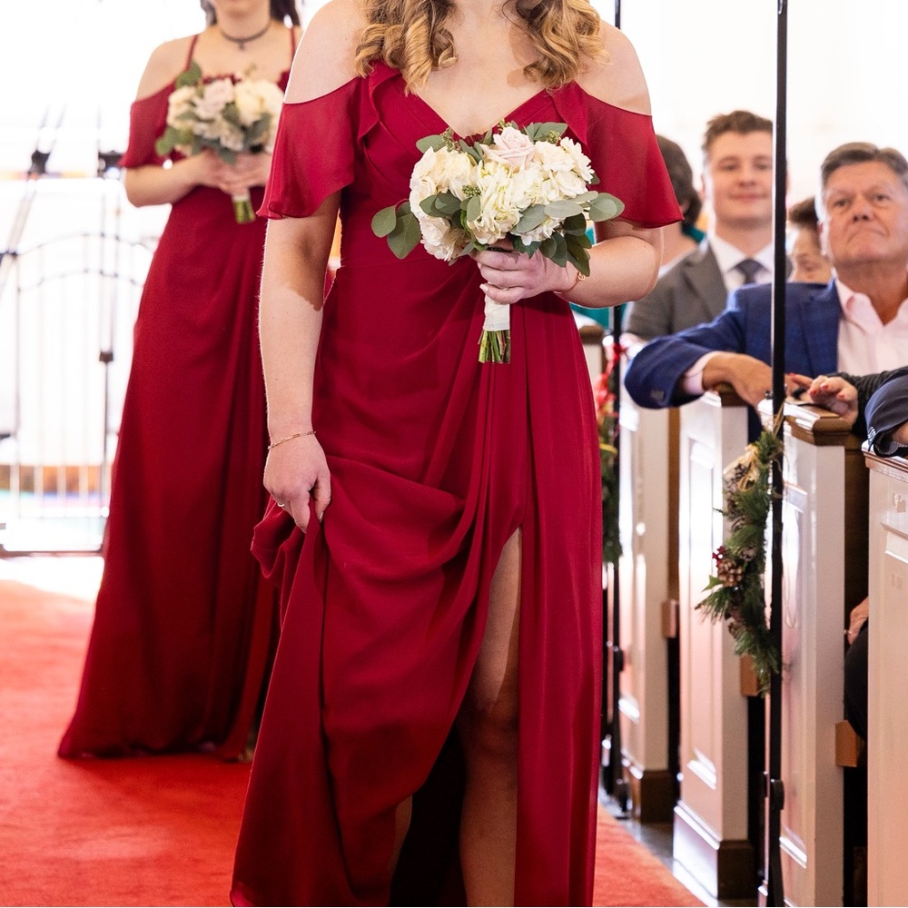 Burgundy Bridesmaid Dress